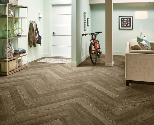 Removable Luxury Vinyl Plank Flooring , Marble / Stone PVC Plank Flooring