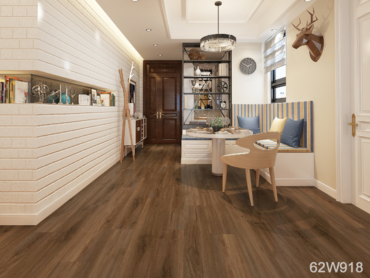 2mm Self - Adhesive Luxury Vinyl Tile Flooring Oak Pvc Dark Grey Color Vinyl Plank Covering