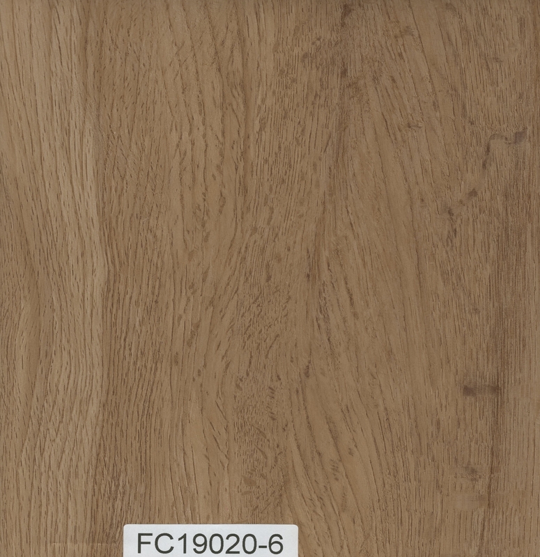 Plastic Wood Look Tile Flooring , UV Coating Glue Down Vinyl Plank Flooring