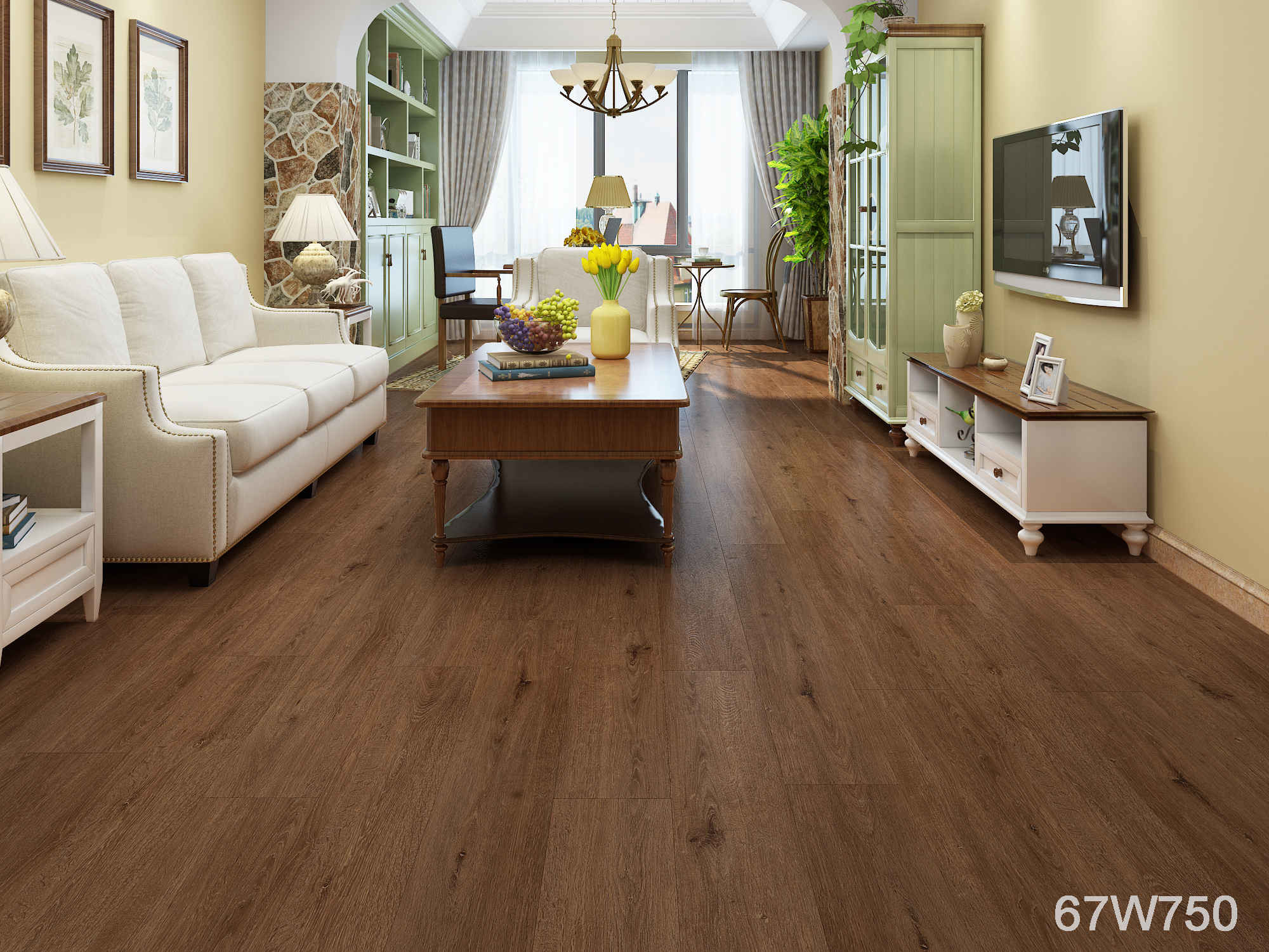 Indoor Anti Slip Luxury Vinyl Tile Flooring Wood Look Pvc Flooring Eco - Friendly