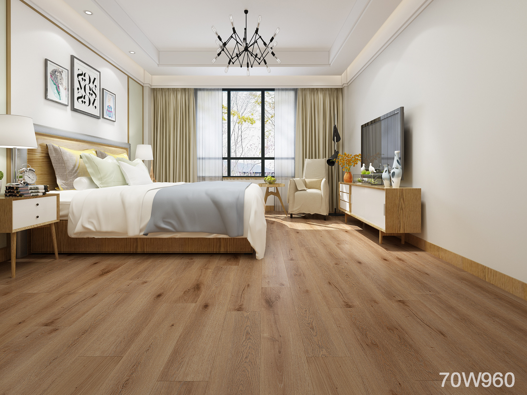 Click Lock Luxury Wood Look Vinyl Plank Flooring SPC Commercial Luxury Vinyl Tile